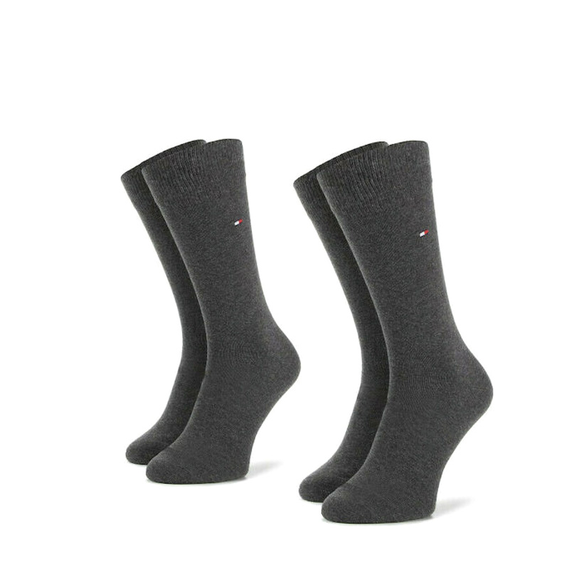 Ανδρικές Κάλτσες 2 Τεμαχίων Γκρι Tommy Hilfiger 371111-030 ANTHRACITE MELANGE