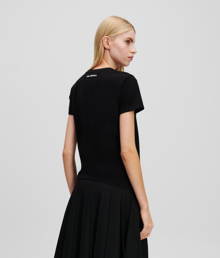 Women's Black Ikon Rs Duo T-shirt Karl Lagerfeld A1W17131-999 BLACK
