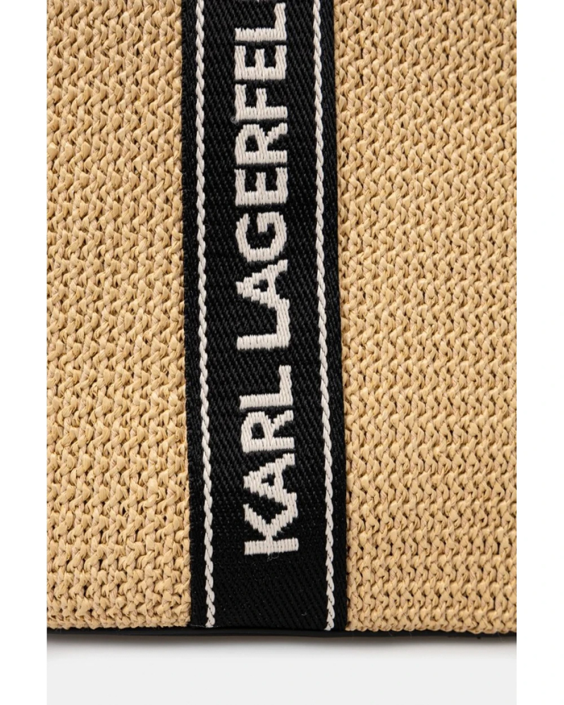 Women's Beige K/Essential Raffia Bag Karl Lagerfeld A1W46074-106 NATURAL
