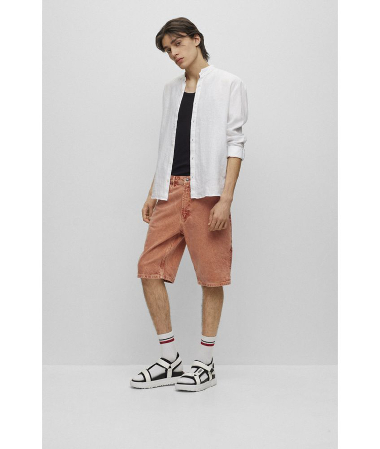 Women's White Linen Elvory Shirt Hugo 50490740-199