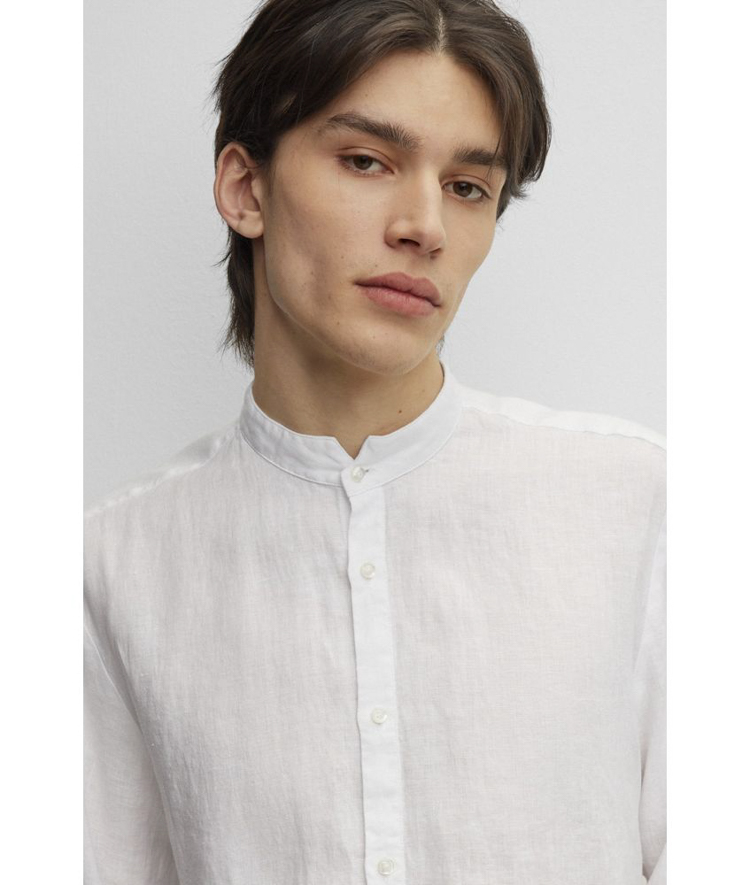 Women's White Linen Elvory Shirt Hugo 50490740-199