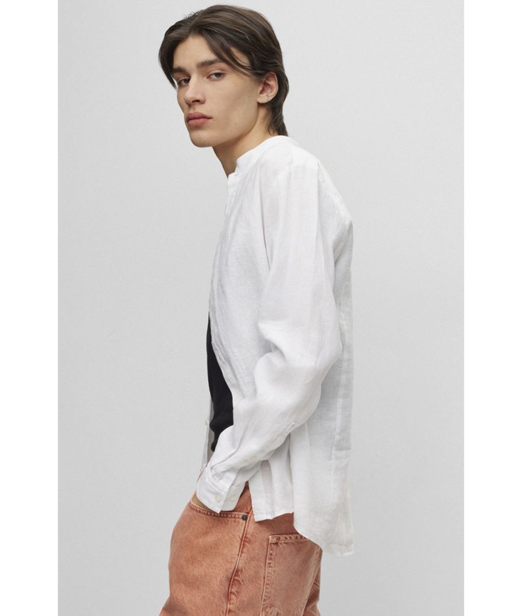 Women's White Linen Elvory Shirt Hugo 50490740-199