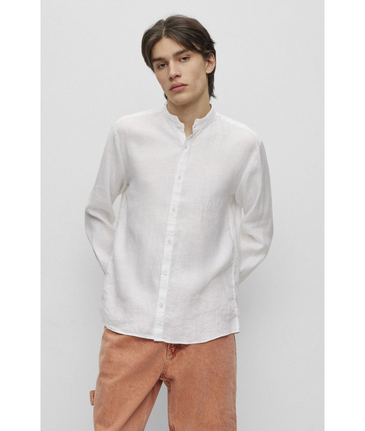 Women's White Linen Elvory Shirt Hugo 50490740-199