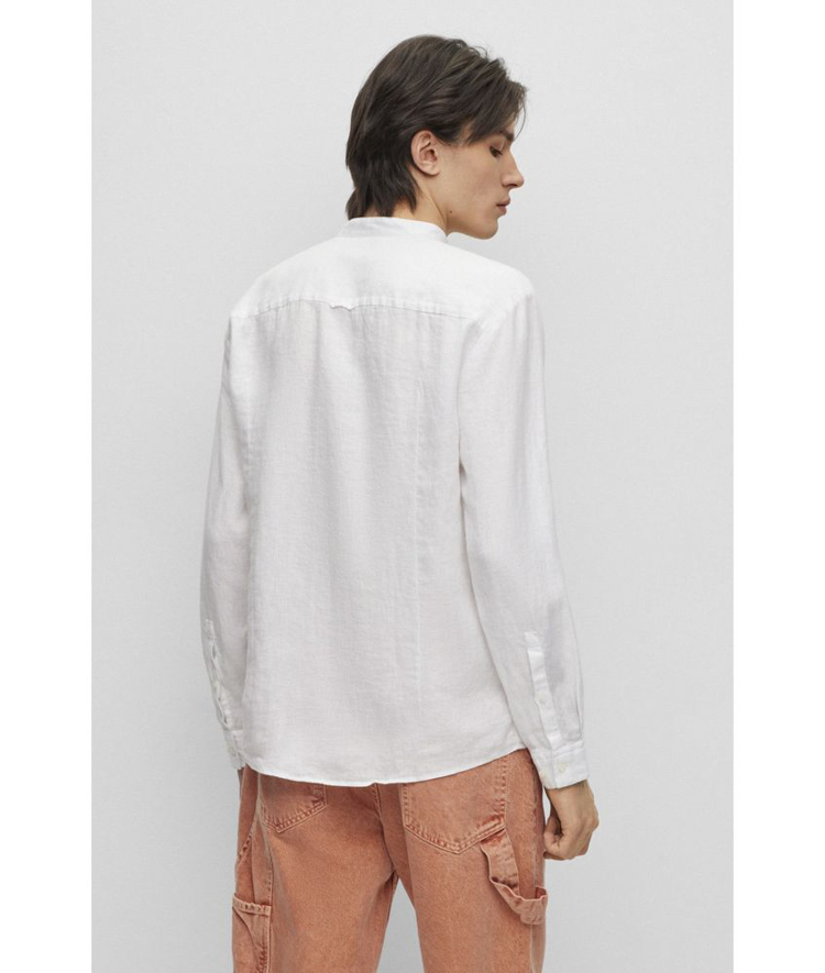 Women's White Linen Elvory Shirt Hugo 50490740-199