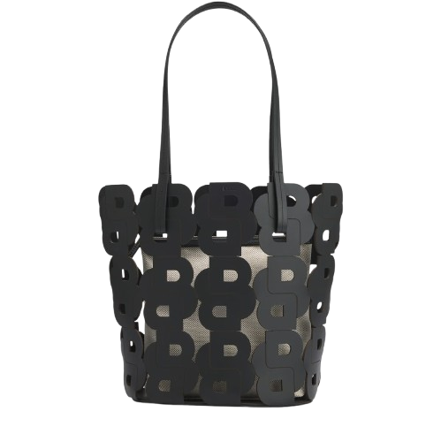 Women's Black Leather Lindah Tote Bag Boss 50541981-001