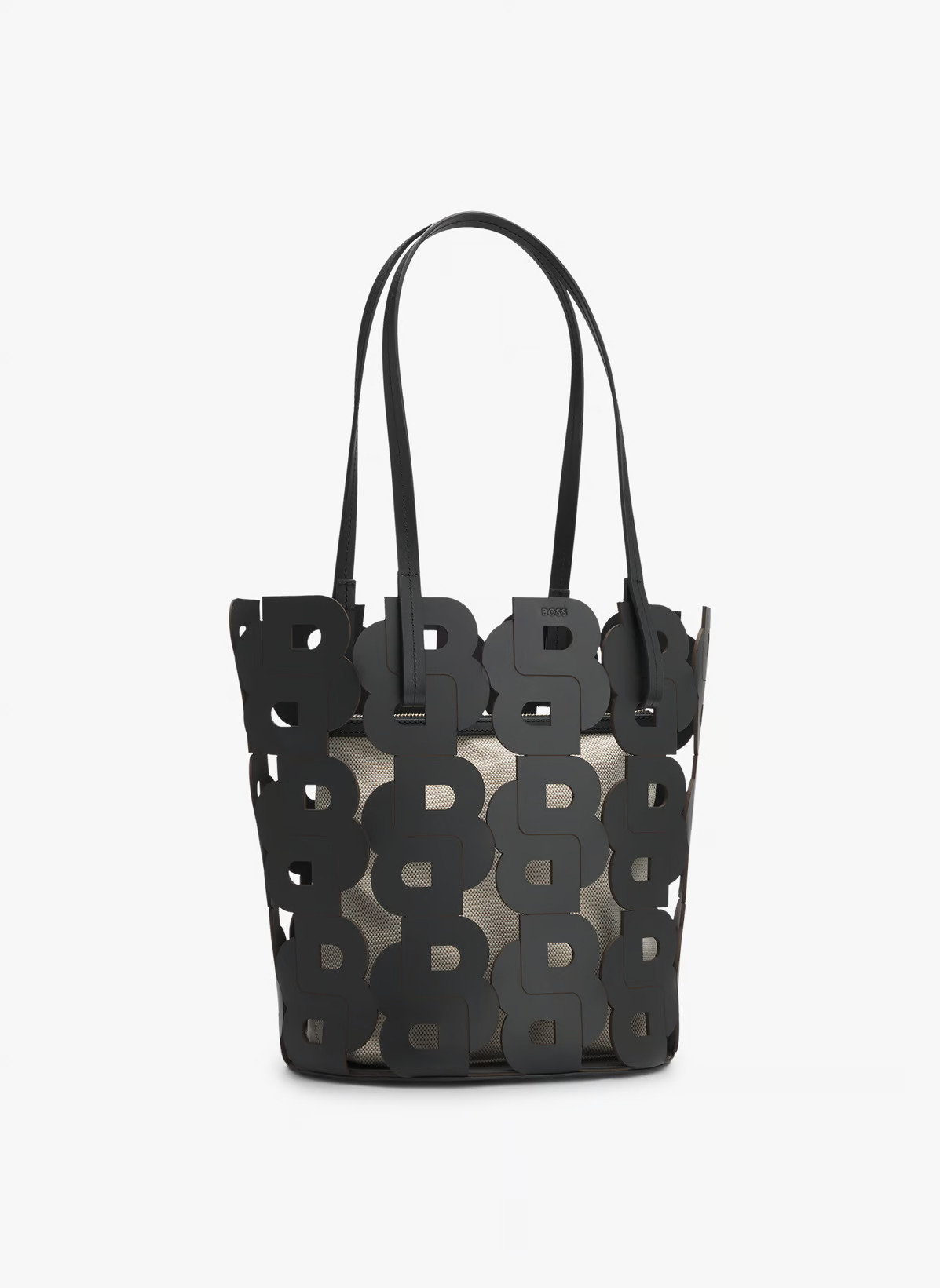 Women's Black Leather Lindah Tote Bag Boss 50541981-001