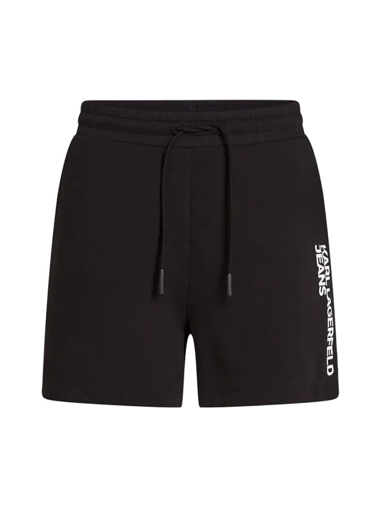 Men's Black KLJ TEXT LOGO SWEATSHORT Karl Lagerfeld Jeans A2M10166-999 BLACK