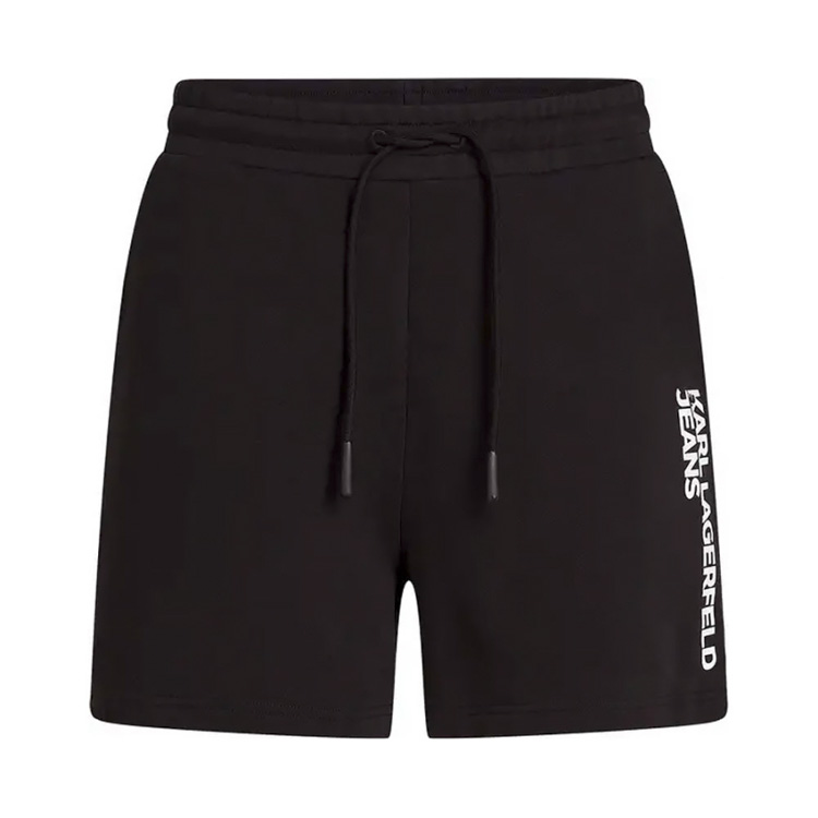 Men's Black KLJ TEXT LOGO SWEATSHORT Karl Lagerfeld Jeans A2M10166-999 BLACK