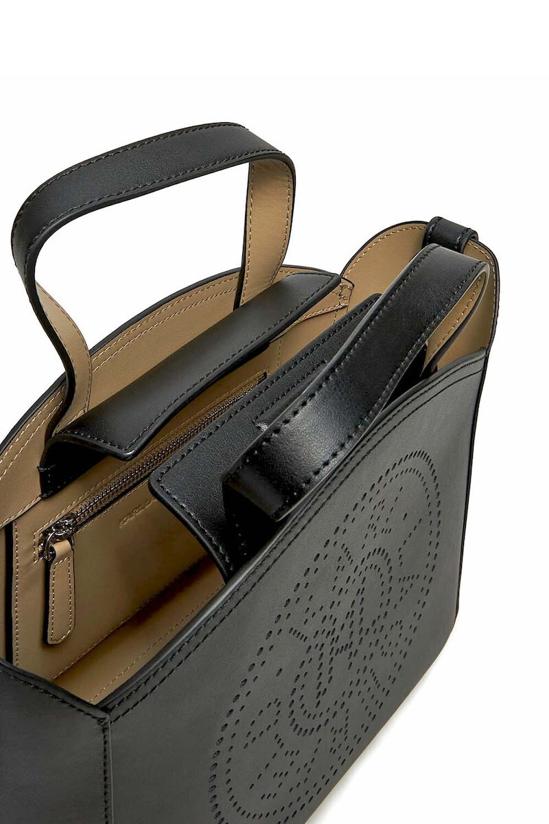 Γυναικεία Δερμάτινη K/Circle Tote Τσάντα Μαύρη Karl Lagerfeld A1W30058-999 Black