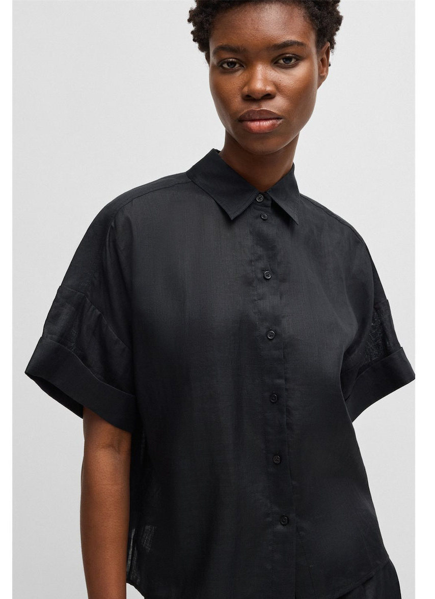 Γυναικείο C_Bisenas Πουκάμισο Μαύρο Boss 50537918-001