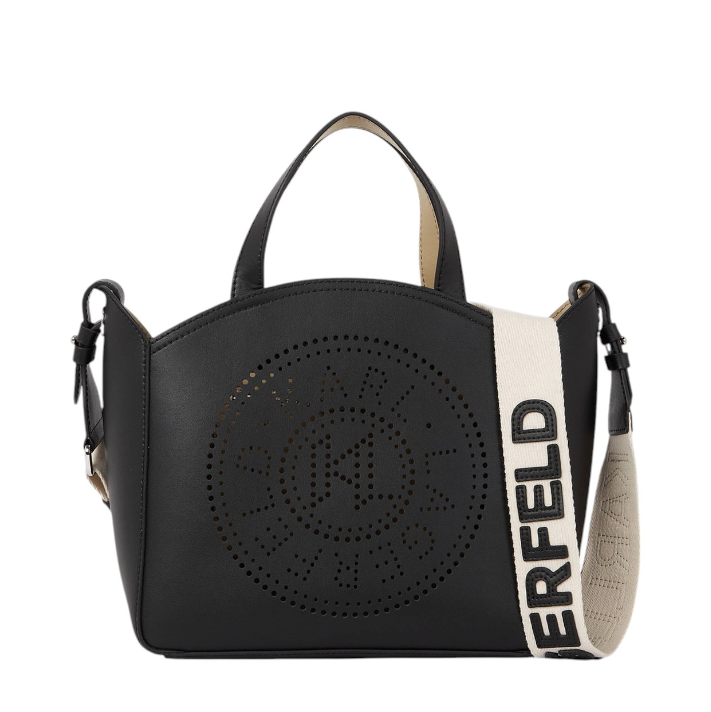 Γυναικεία Δερμάτινη K/Circle Tote Τσάντα Μαύρη Karl Lagerfeld A1W30058-999 Black