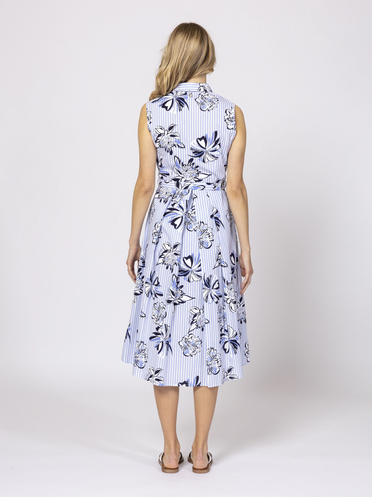 Γυναικείο Virags25 Ριγέ Φόρεμα Μπλε Heavy Tools T50030-FLOWER