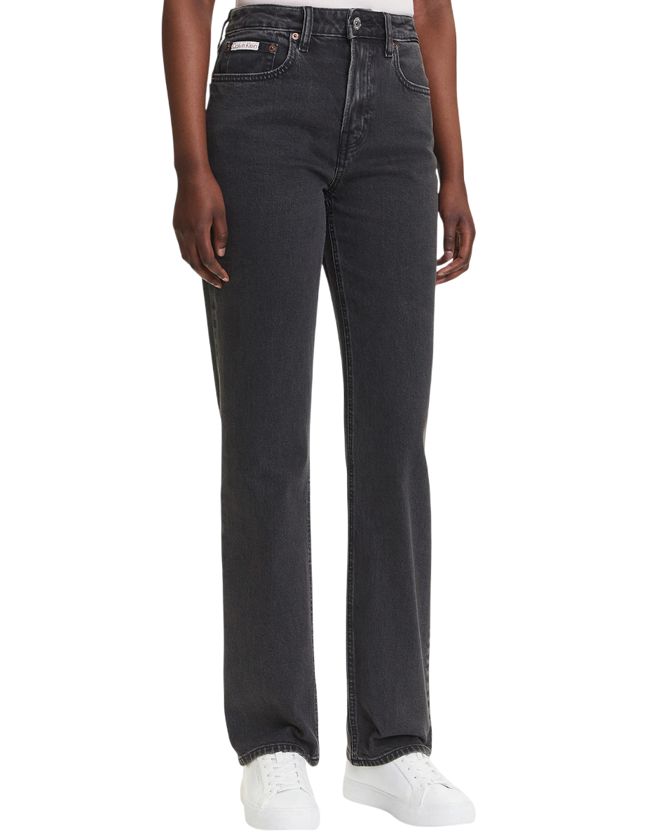 Γυναικείο High Rise Straight Τζιν Μαύρο Calvin Klein LV047B909G-846