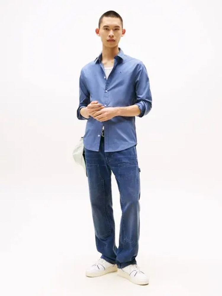 Men's Blue Tjm Original Stretch Shirt Tommy Jeans DM0DM04405-PO6