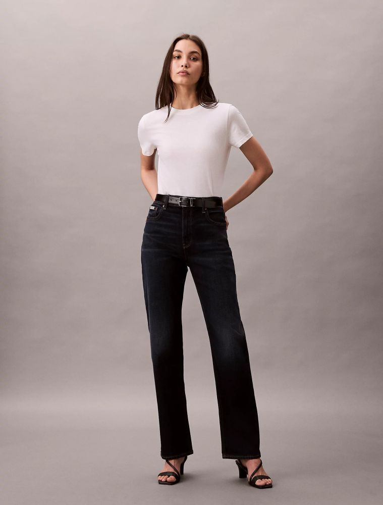 Γυναικείο Straight Τζιν Navy Μπλε Calvin Klein LV047B911G-VS2