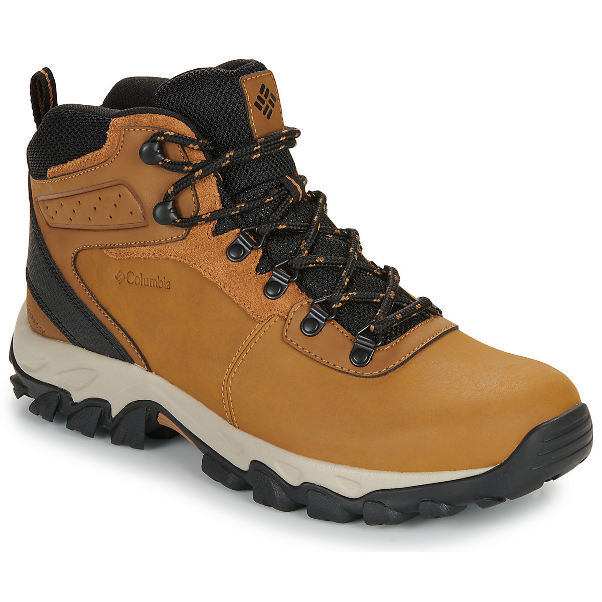 Men's Taupe Newton Ridge Plus II Waterproof Boots Columbia 1594731-291