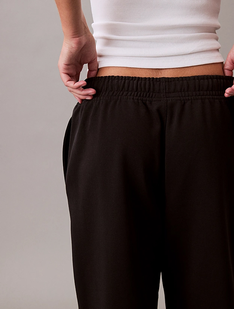 Women's Black Monologo French Terry Jogger Calvin Klein LV047B235G-UB1