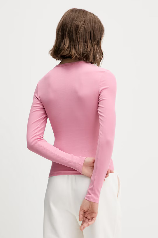 Women's Pink Tjw Slim Essential Rib Ls Tommy Jeans DW0DW17387-THC