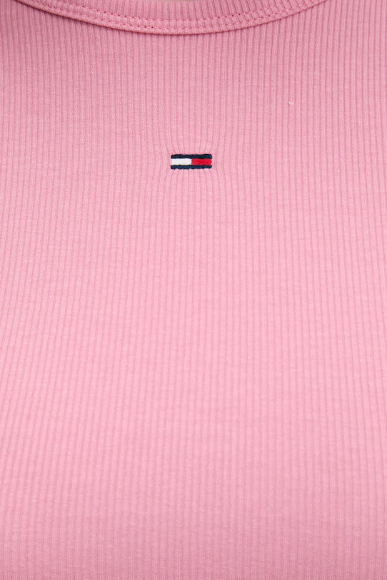 Women's Pink Tjw Slim Essential Rib Ls Tommy Jeans DW0DW17387-THC