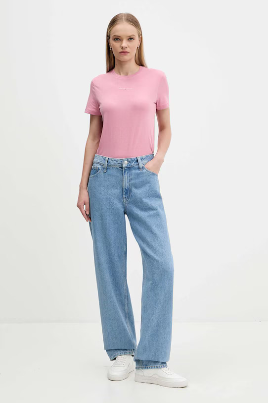Γυναικείο T-shirt Ροζ Tommy Jeans DW0DW21964-TEE