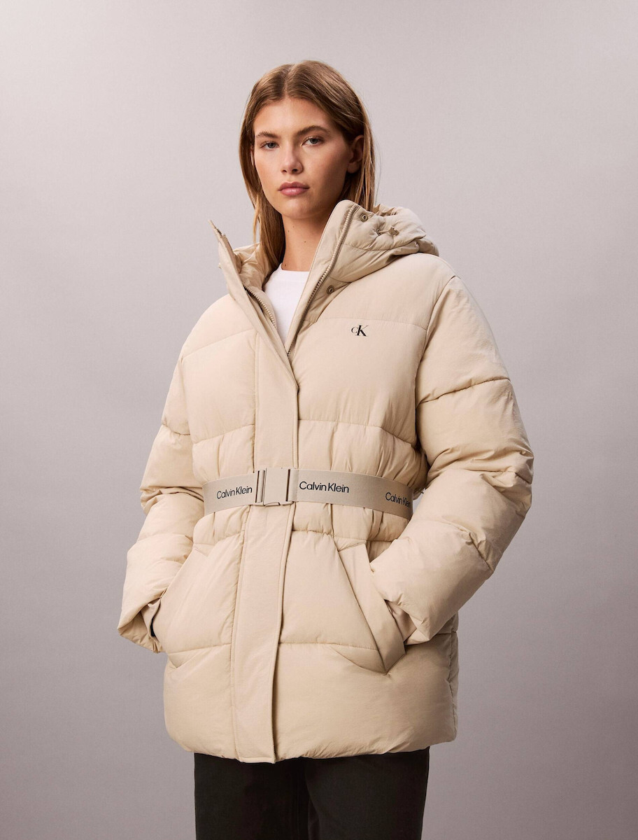 Γυναικείο Puffer Μπουφάν Μπεζ Calvin Klein LV047D507G-NSU