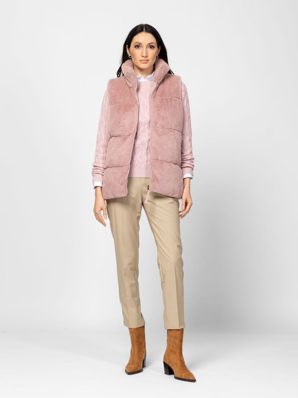 Women's Pink Webina Vest Heavy Tools T38013-POWDER