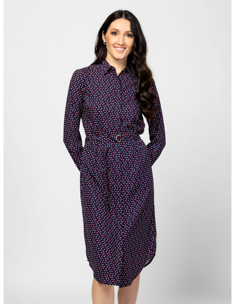 Women's Navy Blue Valentinaw25 Dress Heavy Tools T50037-TRICOLOR