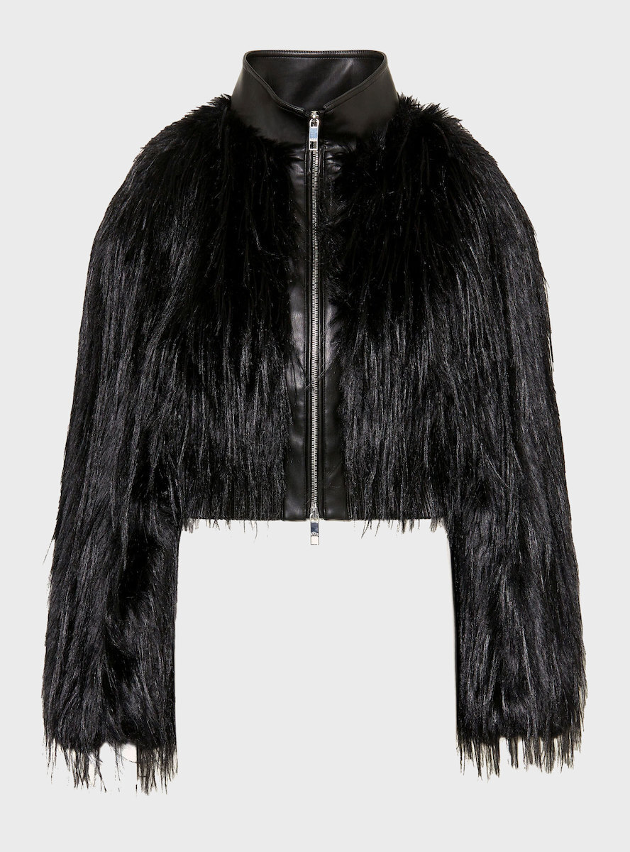 Women's Black Cecool Eco Fur Boss 50548357-001