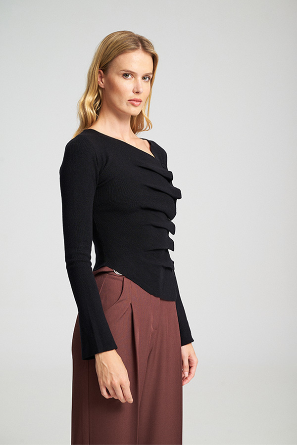 Women's Black PAULA CARDIGAN Mind Matter MML25-02-09-011