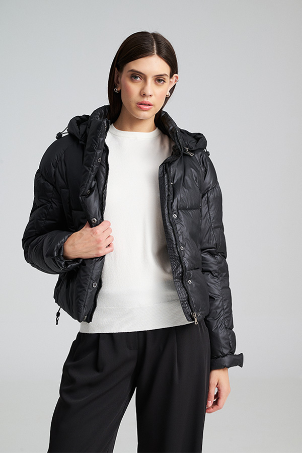 Women's Black LENI PUFFER COAT Mind Matter MML25-02-06-024