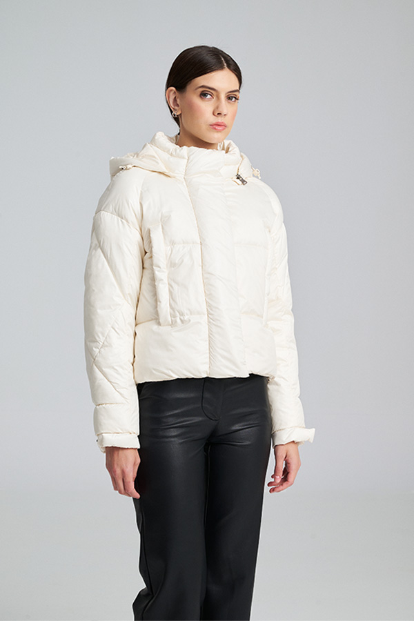 Women's Ecru LENI PUFFER COAT Mind Matter MML25-02-06-024