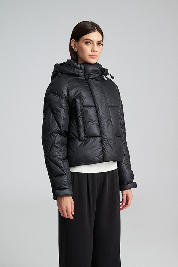 Women's Black LENI PUFFER COAT Mind Matter MML25-02-06-024