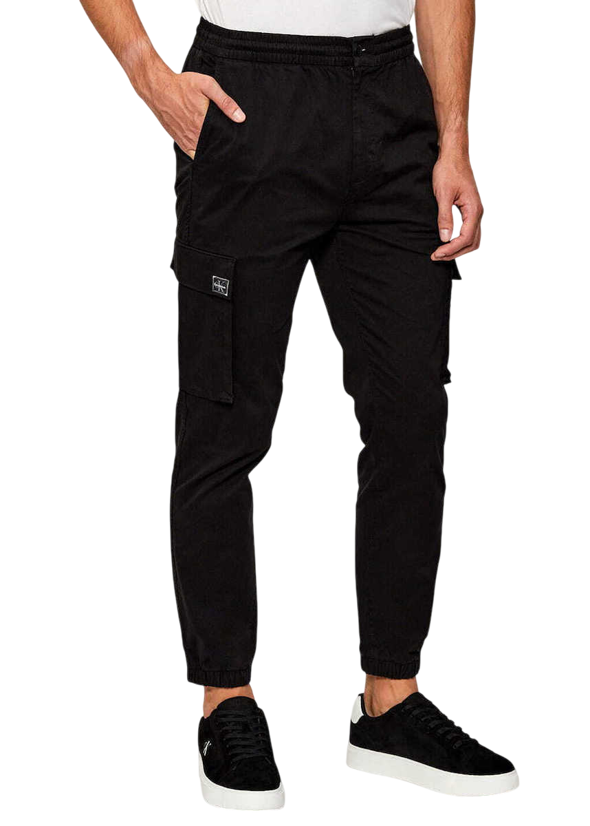 Ανδρικό Skinny Cargo Παντελόνι Μαύρο Calvin Klein LV04RD608G-UB1