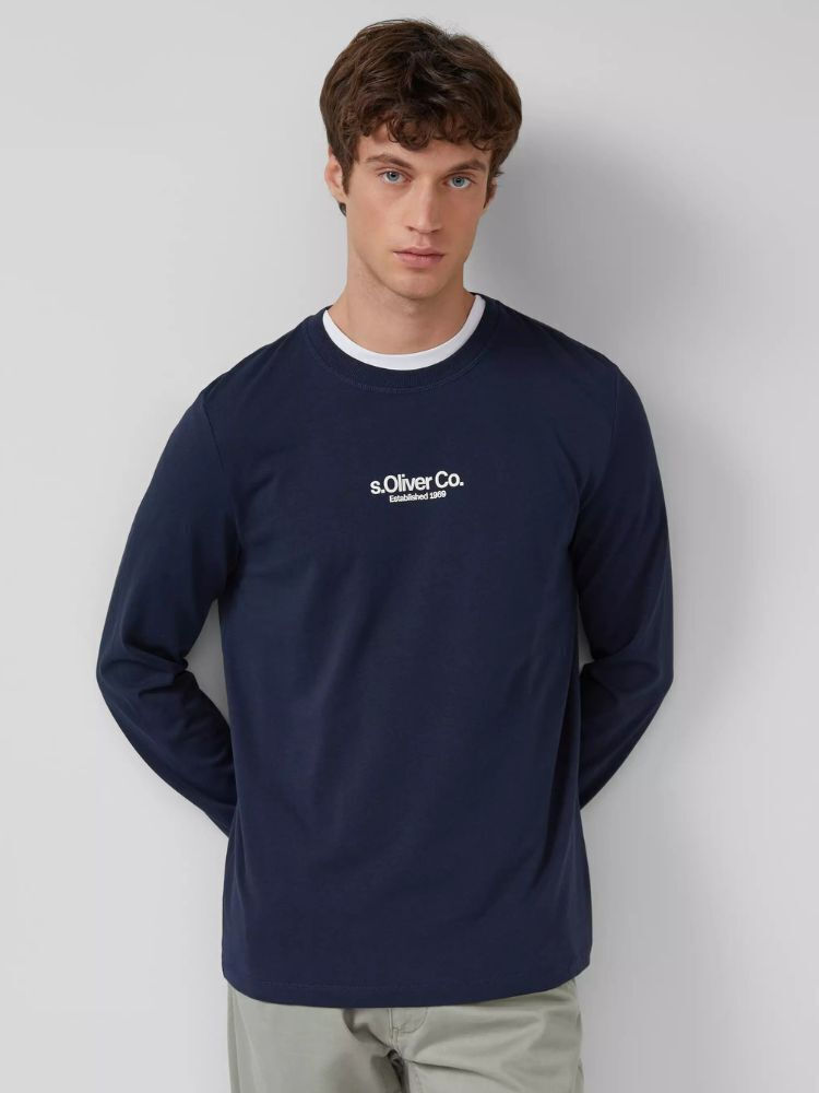 Men's Navy Blue Longsleeve T-shirt S.Oliver 2169157-59D1