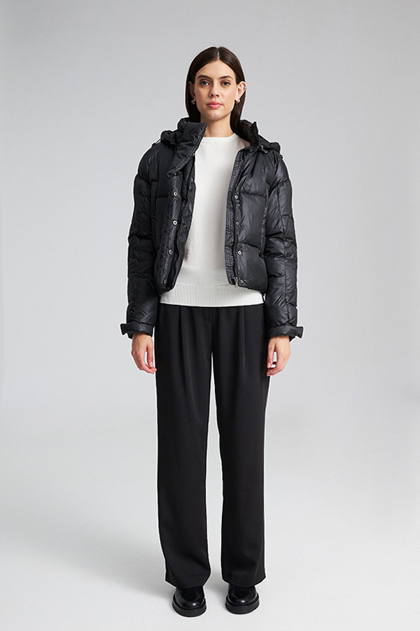 Women's Black LENI PUFFER COAT Mind Matter MML25-02-06-024