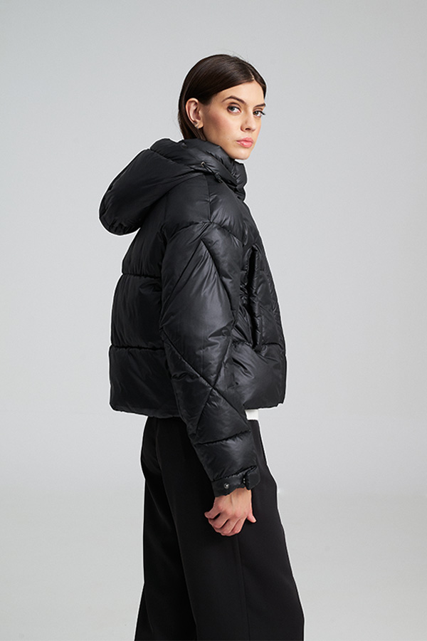 Women's Black LENI PUFFER COAT Mind Matter MML25-02-06-024