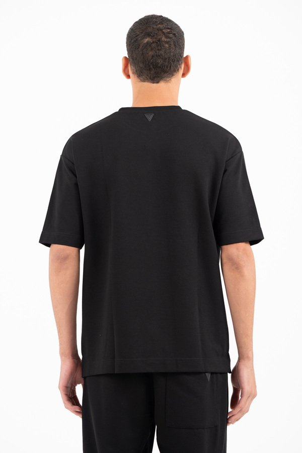 Men's Black T-shirt Vittorio SENTOT-BLACK