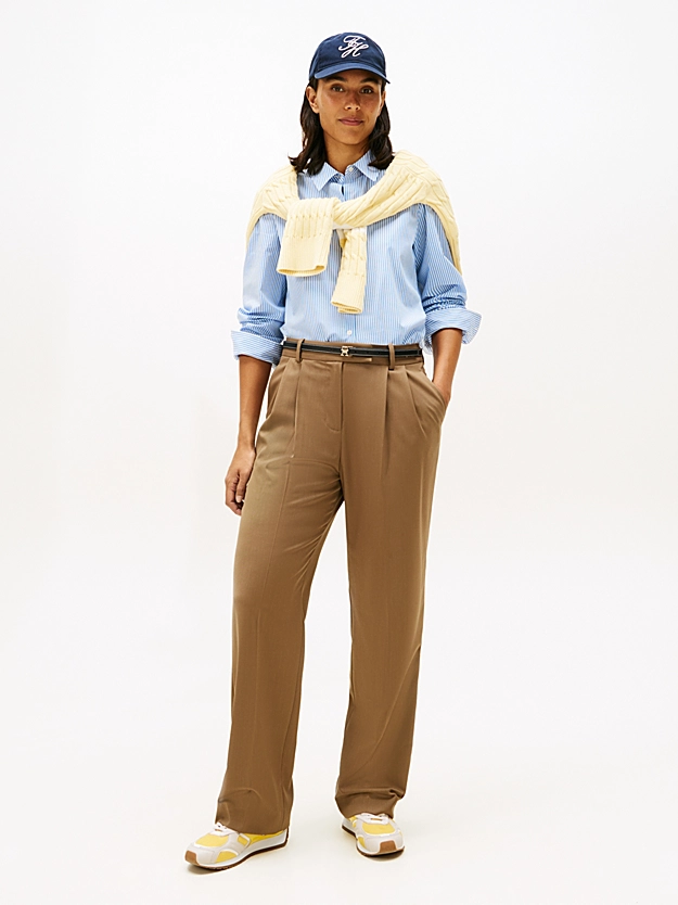 Γυναικείο Ριγέ Πουκάμισο Μπλε Tommy Hilfiger WW0WW47169-0BC