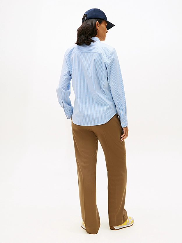 Γυναικείο Ριγέ Πουκάμισο Μπλε Tommy Hilfiger WW0WW47169-0BC