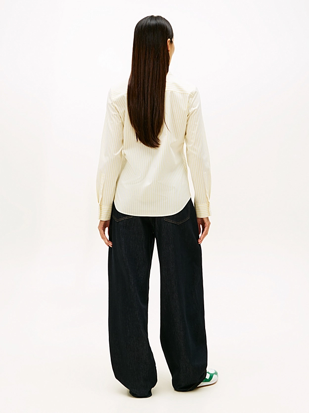 Women's Yellow Ess Poplin Regular Shirt Tommy Hilfiger WW0WW47169-0FS