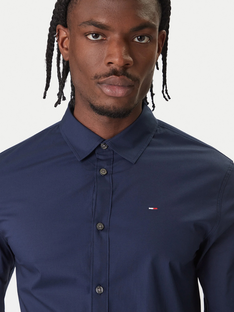 Men's Navy Blue Tjm Original Stretch Shirt Tommy Jeans DM0DM04405-002