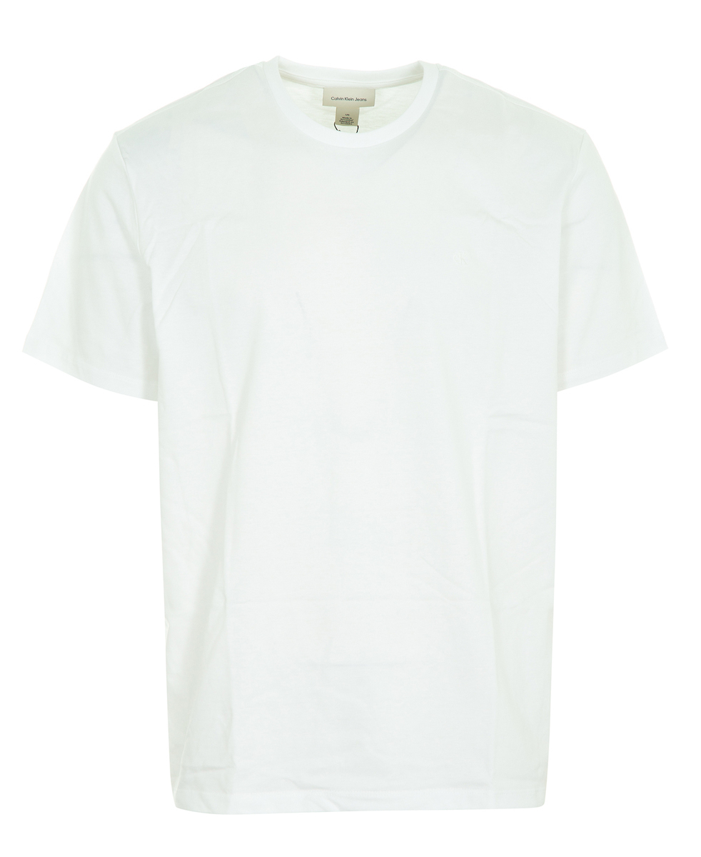 Men's White Ss Classic Monogram Tee Calvin Klein LV04RD254G-YAF