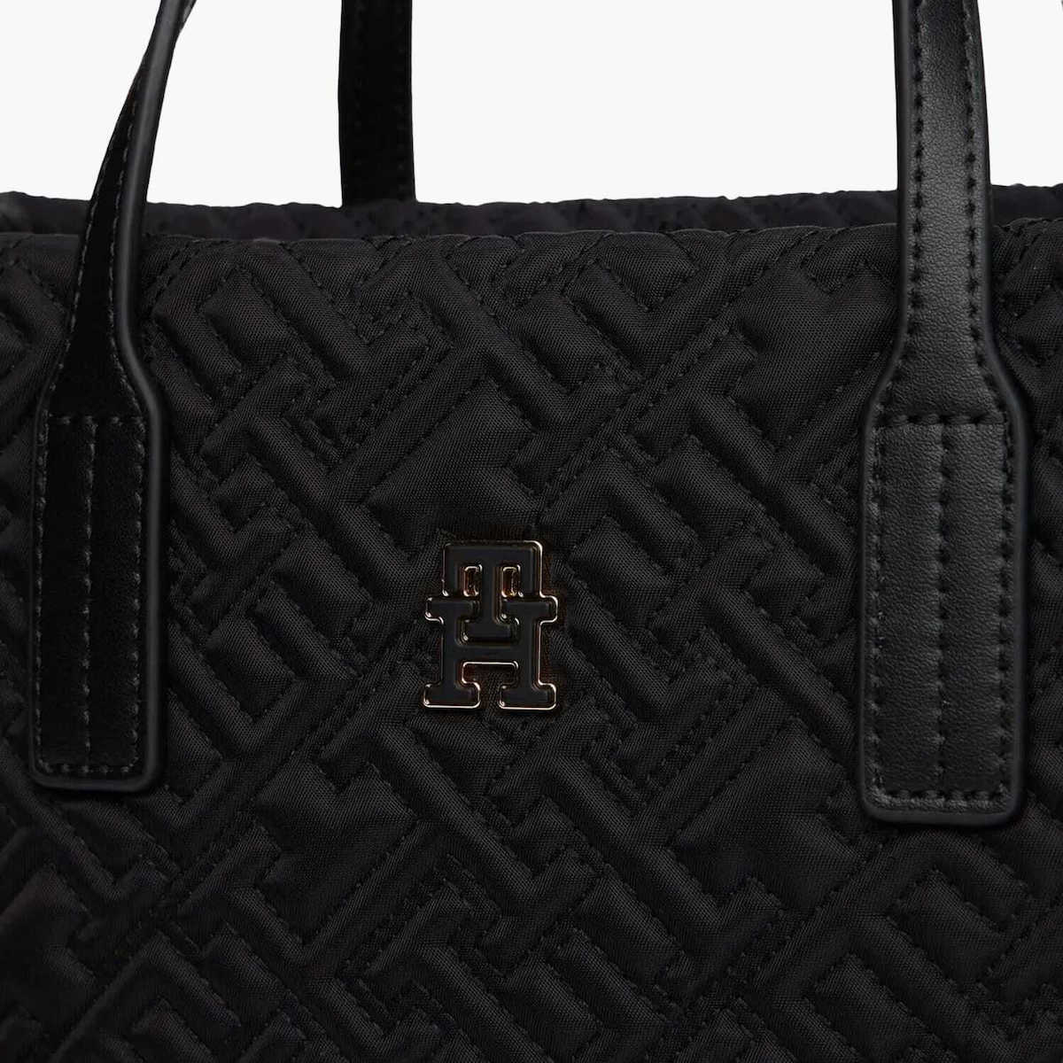 Women's Black TH City Mini Tote Mono Nylon Tommy Hilfiger AW0AW18162-BDS