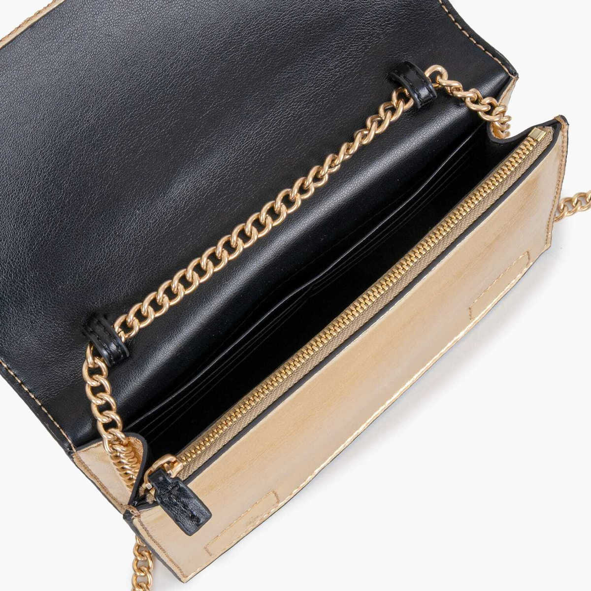 Women's Silver CK Metallic Wallet on Chain Calvin Klein LV04F3320G-3JG