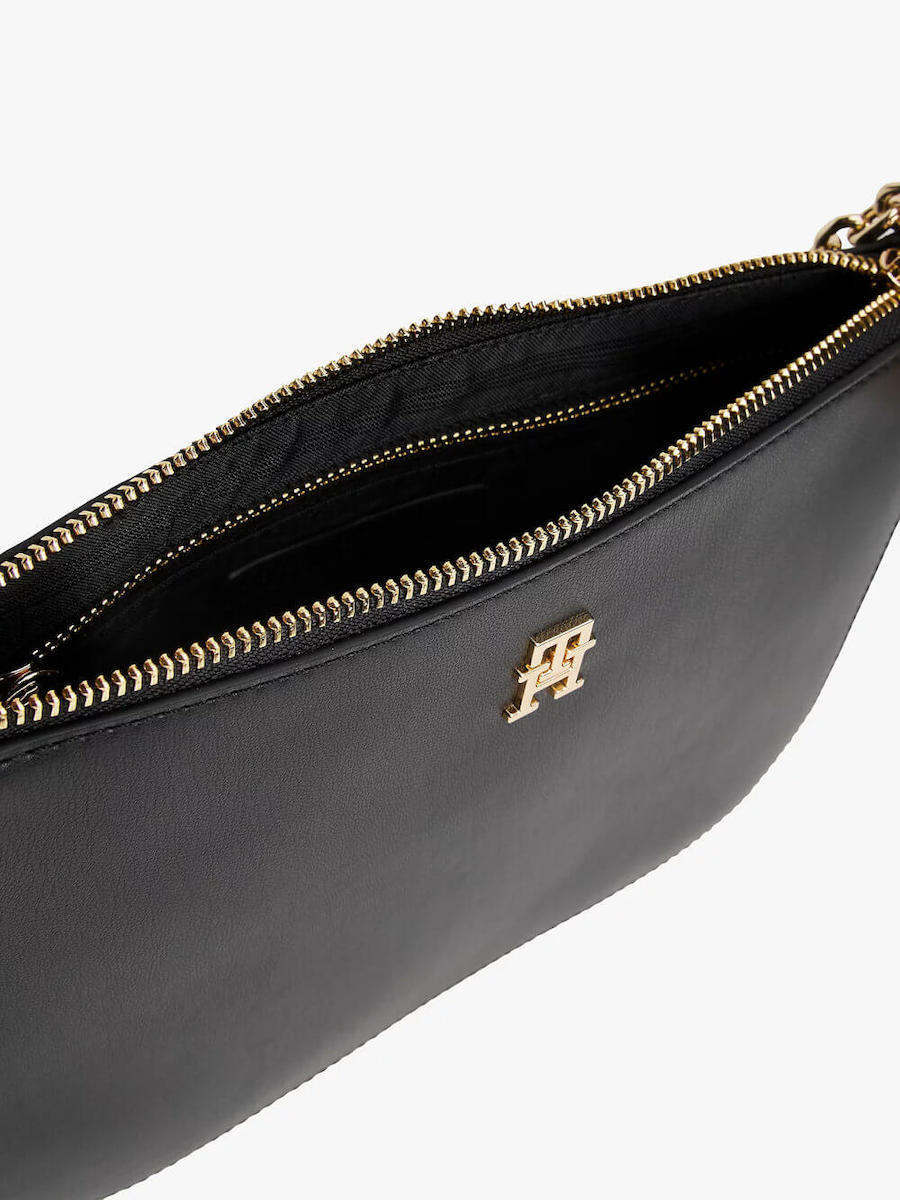 Women's Black TH Glam Conv Med Crossover Bag Tommy Hilfiger AW0AW18143-BDS