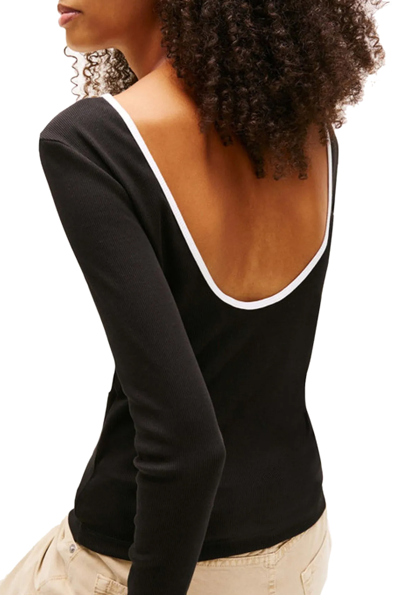 Γυναικεία Μακρυμάνικη Μπλούζα Μαύρη Tommy Jeans DW0DW21839-BDS