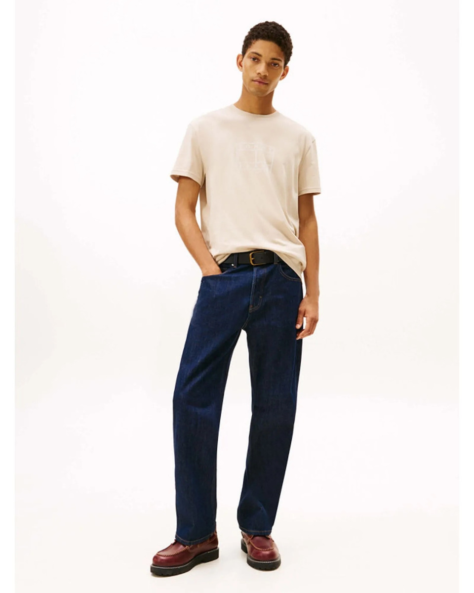 Ανδρικό T-shirt Μπεζ Tommy Jeans DM0DM22317-ABY