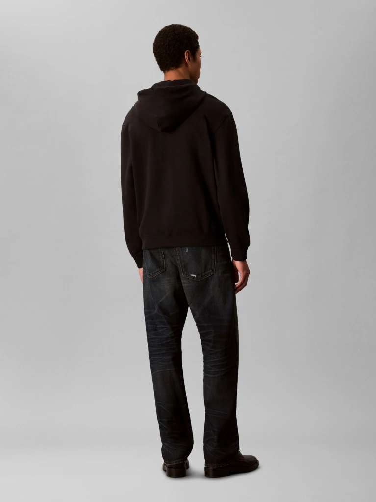 Men's Black Ls Eu 350Terry Monogram Fz Hoodie Calvin Klein LV04RD240G-UB1