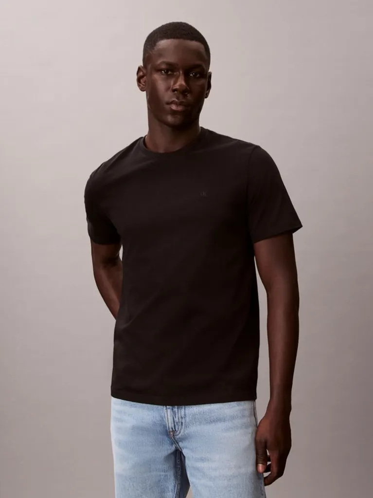 Men's Black Ss Classic Monogram Tee Calvin Klein LV04RD254G-UB1