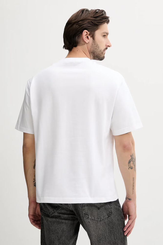 Men's White Ss 16s Rlxd Fit Ckj Graphic Tee Calvin Klein LV04RC851G-YAA